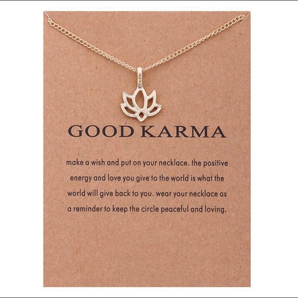 Jewelry - 14k Gold Dipped Good Karma Necklace